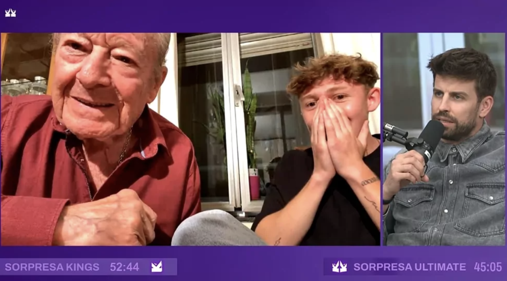 Piqué sorprende al abuelo Emilio y le invita al Camp Nou para la Final Four de la Kings League InfoJobs - Blog Kings &amp; Queens League Spain