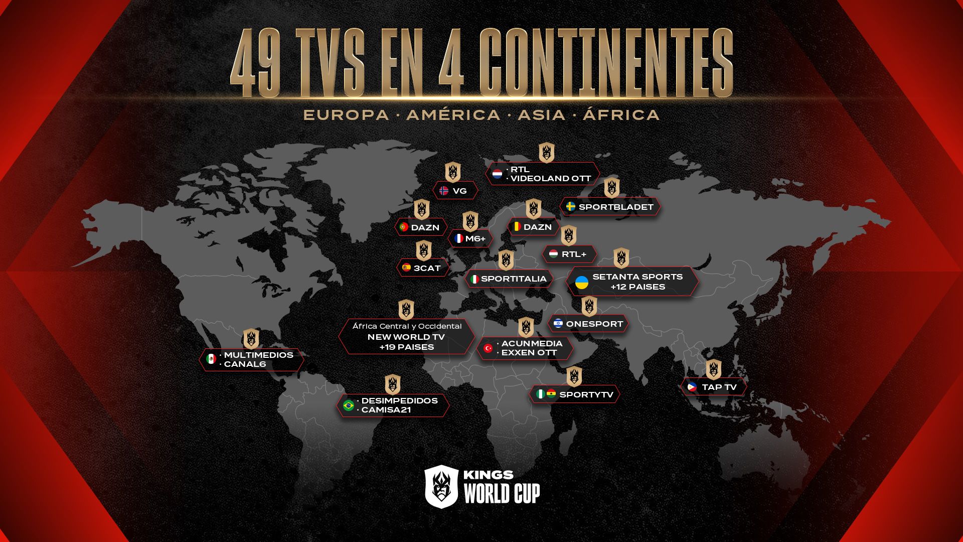 La Kings World Cup, por TV en 49 países de cuatro continentes